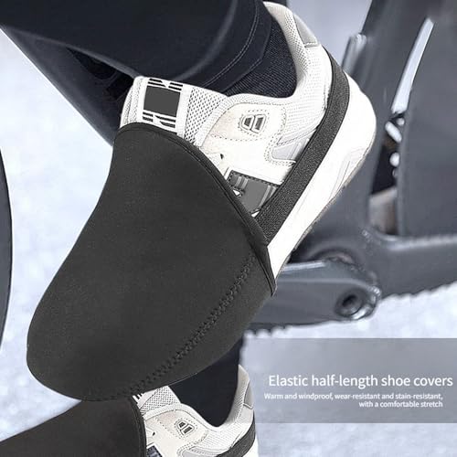 Protectores de zapatos de neopreno medios con banda elástica antideslizante, impermeables y cortaviento para ciclismo, caminata y carrera miniatura 4