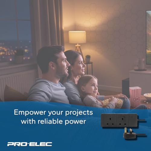 PRO ELEC PELB1741 2 Gang Extension Lead 20m, Black - Image 8