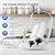 FACHIOO All Glass Gravity-fed Water Filter System, 2.25-Gallon All Glass Water Purifier with 4 Filters (4 Ceramic Filter, 7 Inch Stand, Protective Sleeve), Reduces 99% Chlorine