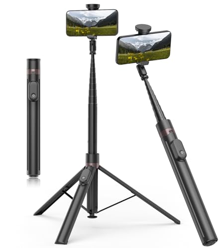 TONEOF 180cm Automática Palo Selfie Trípode, Tripode para Movil con Control Remoto Magnético...