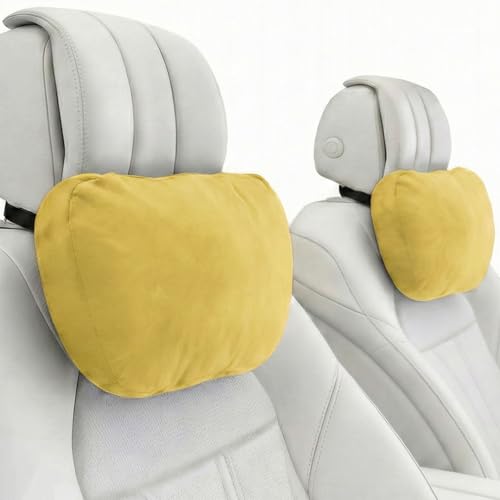 WELBRIT 2 almohadas de coche para el cuello del coche, para asiento de conducción, cojín suave con accesorios de relleno adicionales, soporte de espalda para viajes, siesta y viajes para dormir