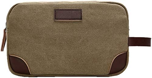 IBLUE Toiletry Bag Leather and Canvas Travel Dopp Kit Bathroom Shaving Organizer for Men&Women Travel Accessories,B03 (KHAKI) 2 IBLUE Toiletry Bag Leather and Canvas Travel Dopp Kit Bathroom Shaving Organizer for Men&Women Travel Accessories,B03 (KHAKI)