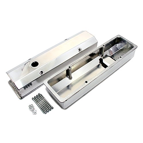 Assault Racing Products V4001 Small Block Chevy Polished Fabricated Aluminum Long Bolt Valve Covers SBC 283 327 350 400 - Thumbnail 2