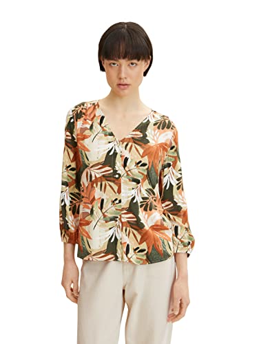 TOM TAILOR Damen Tunica Bluse mit Allover-Print 1031256, 29549 - Colorful...