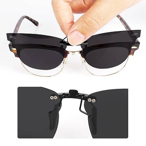 Polarized CLIP-ON Sunglasses for Ray-Ban Clubmaster RB3016 (RX3016) 51X213