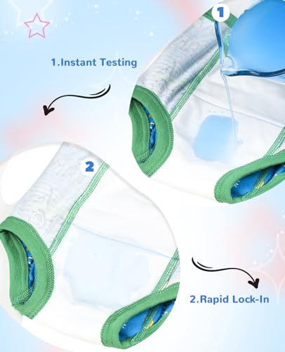 MooMoo Baby Cotton Potty Training Underwear 4 Packs Absorbent Reusable Training Pants for Boys 2T