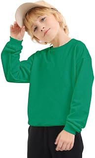Kids Fleece Sweatshirts Soft Cotton Warm Crewneck Shirt Long Sleeve Pullover Sweatshirts for Boys or Girls