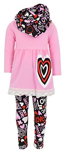 Unique Baby Girls Valentine's Day Outfit Layered Heart Crotchet(9/XXXL, Pink)