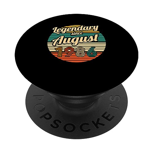 Legendario desde agosto de 1986 para hombres de 37 cumpleaños PopSockets PopGrip Intercambiable