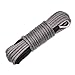 Ucreative 1/4" x 50' 7700LBs Synthetic Winch Line Cable Rope with Black Protecing Sleeve for ATV UTV (Gray)