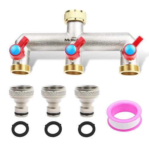 Mdlufee 3/4 Inch Brass Tap Splitter