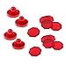 F Fityle 4 Piezas Air Hockey Felt Pushers Paddles + 10 Piezas Octogonal Pucks Red