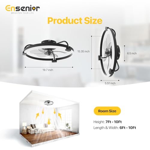 Ensenior Low Profile Ceiling Fan thumbnail 7