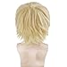 RightOn Blonde Wig Short Wig Blonde Cosplay Wigs for Costume Party and Dress Up Short Blonde Wigs for Men and Women Halloween