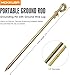 MOKIKUBA- Portable Ground Rod - Grounding Pin with Ground Wire Lug | Great for Electric Fences,Antennas,Satellite Dishes,Ground Post Pin,Tie Out Stake (Portable)