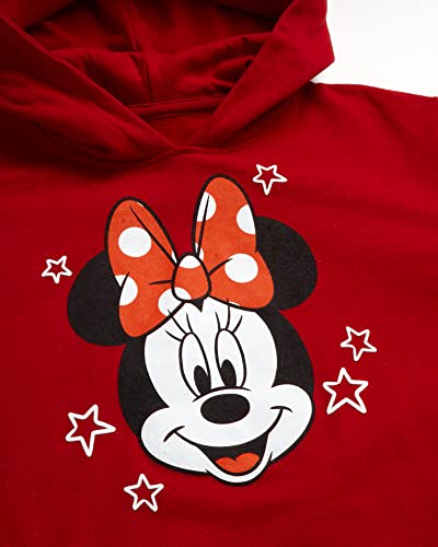 Disney Girls' Minnie Mouse Sweatshirt - Playwear Fleece Pullover Hoodie (Size: 2T-7), Size 2T/3T, Minnie Red #TOP2