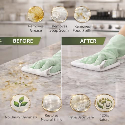 Image of Marble & Floor Cleaner 1L | pH Neutral, Streak-Free Shine | Safe for Kids, Pets & Mandir | Eco-Friendly Natural Stone Cleaner Pack 1