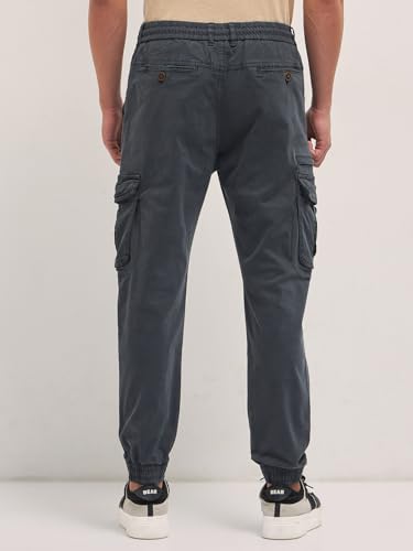 Image of Men's Navy Slim Fit Casual Cargo