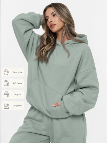 Image of AUTOMET Womens 2 Piece Lounge Sweatsuit Fall Fashion Matching Sweat Sets | Oversized Fall Hoodies & Baggy Jogger Sweatpants Fashion 2026 Outfits