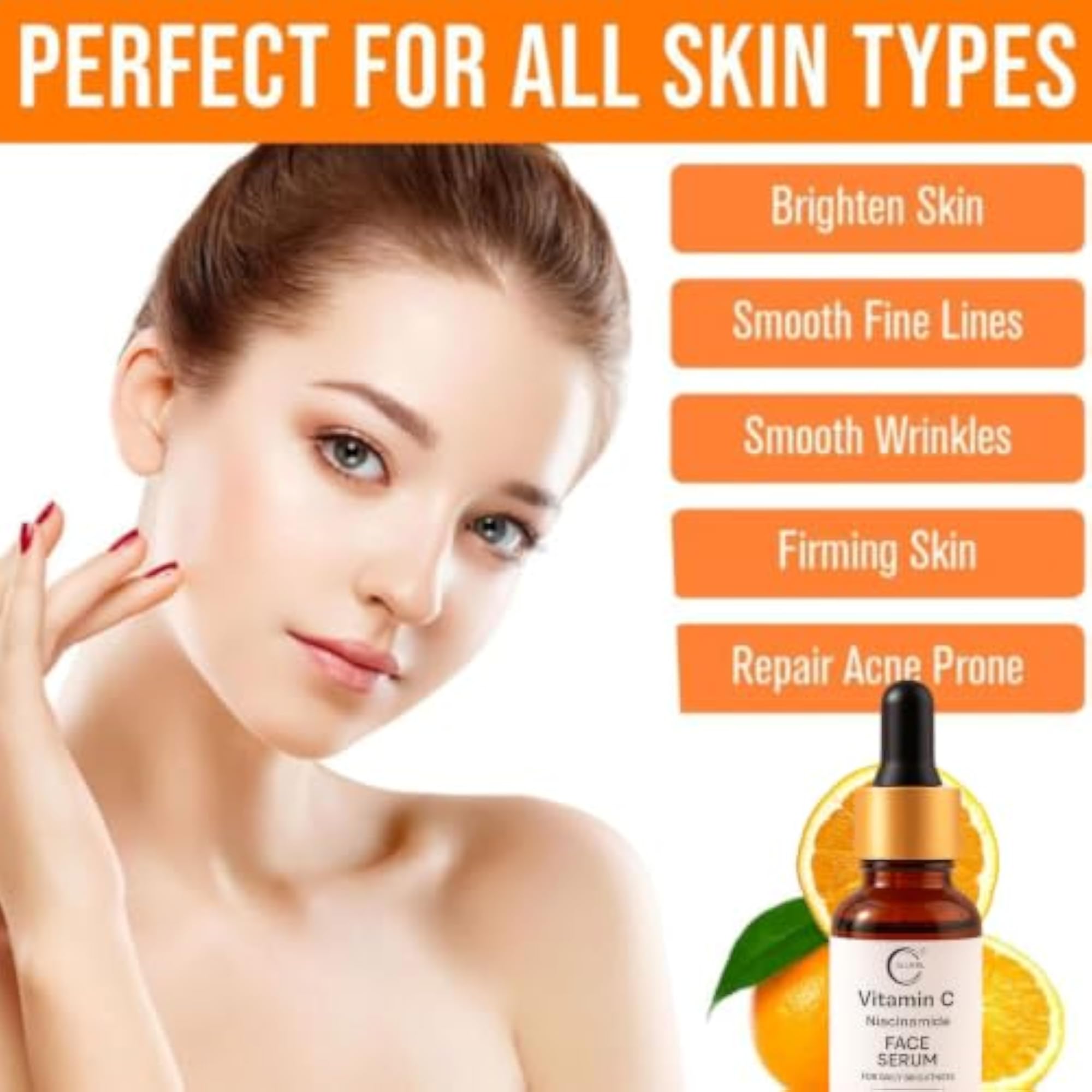 Rice Face Wash & Vitamin C Serum Set for Face Glow