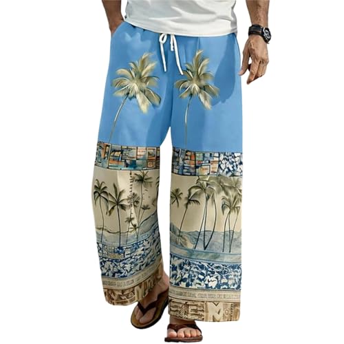 Pantalon décontracté homme mode été imprimé 3D léger - 2