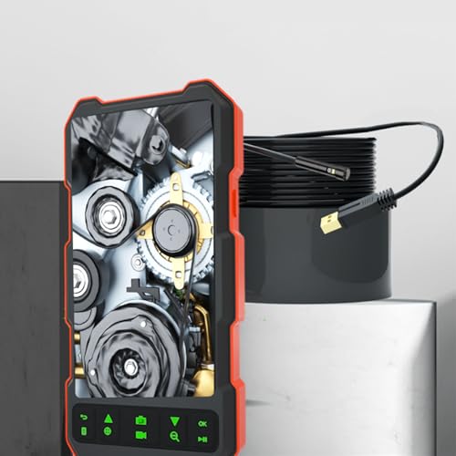 HYZHANHONG 1m, Dual Lens Endoscope Camera with Light, 1080P High-Definition Endoscope, Equipped with A 4.5-Inch IPS Screen, IP67 Waterproof Camera, Used for Pipelines