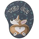 Mouse pad Ergonômico Cachorro Teu Cu Presente Criativo cor:Azul