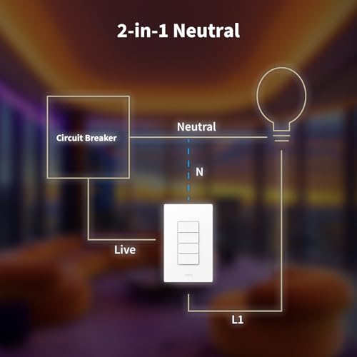 Image of Aqara Smart Light Switch H2 (2-in-1 Neutral, 4 Buttons, 3 Channels), Thread /Zigbee Protocol, Wall Switch for Smart Home, Supports Apple Home, Google, Alexa, Matter Over Thread
