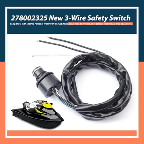 Image of 278002325 New 3-Wire Safety Switch Compatible with SeaDoo Dess Post Series Model XP SP SPX GS GSI GTI GSX GTX RX RXP RXT Wake, Replace 278002773 278001734 278001589 278000955 278000646