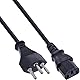 InLine 16651R Netzkabel, Netzstecker Schweiz auf Kaltgerätestecker C13, 1,0m