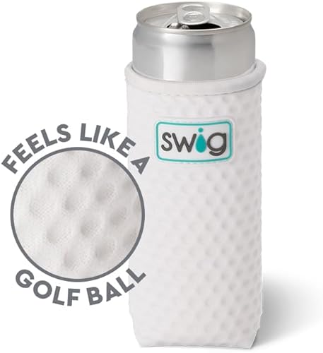 Miniatura 25 de Swig Life Skinny Can Coolie, soporte delgado de 12 onzas, enfriador de neopreno aislado con bolsillo, fundas para botellas de cerveza altas, All