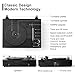 Vinyl Record Player Bluetooth Turntable with Built in Stereo Speakers Belt Drive 3 Speeds Turntables for Vinyl Records Support RCA Output, Aux in, Auto Stop Black