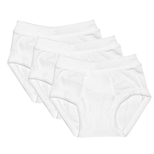 Jack & Jill Boys White Briefs 100% Cotton (Size 10)