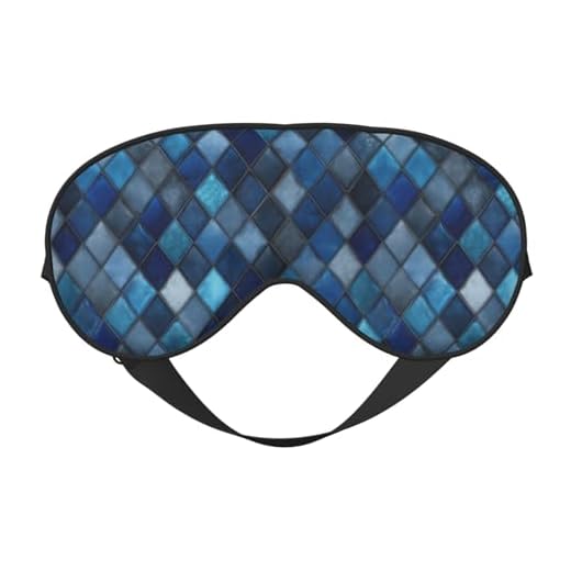 Blue Glass Mosaic Adjustable Sleep Mask