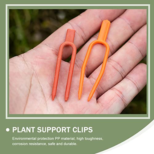 Happyyami 400pcs Strawberry Fixing Pin Clamp Vegetables Stolons Vines Stems Plant Supplies Securing Reusable for Fastening Gardening Watermelon Support Fork Tools Tool Clip Fork: Garden - Image 3