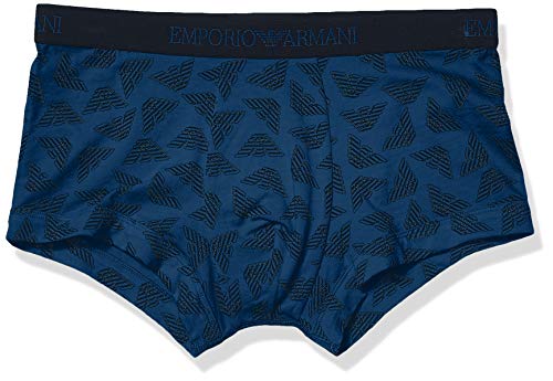 Emporio Armani Men's All Over Eagle Trunk Underwear ,Eagle Royal Blue/Marine, XL