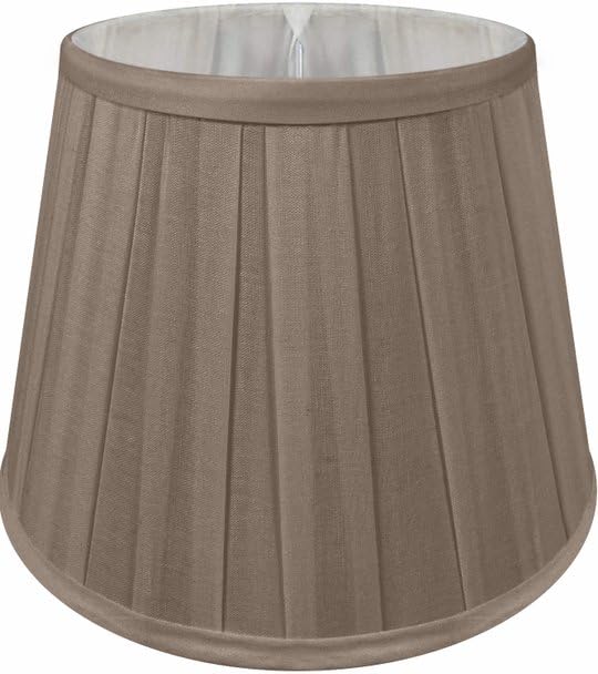 Wogati® Premium Lampenschirm E14/E27 Baumwolle | verschiedene Größen & Farben | Farbe: Braun (gefaltet) / Größe: L | Lampenschirm Stehlampe + Lampenschirm Hängelampe + Lampenschirm für Tischlampe