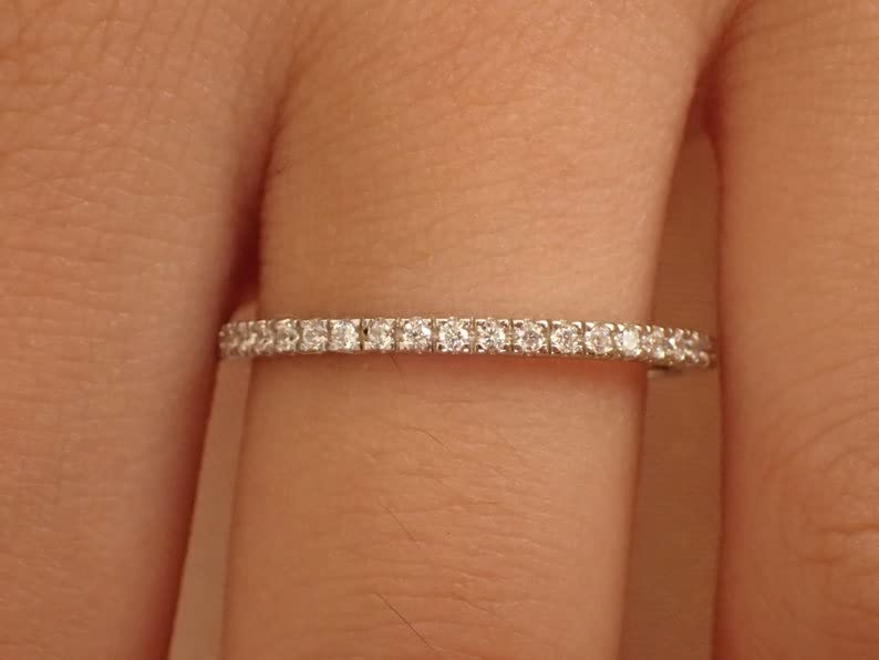 Bague d'éternité en argent 925 et pierre CZ, le cadeau idéal de mariage