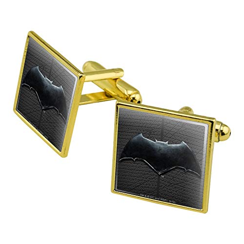 GRAPHICS & MORE Justice League Movie Batman Logo Square Cufflink Set - Silver or Gold