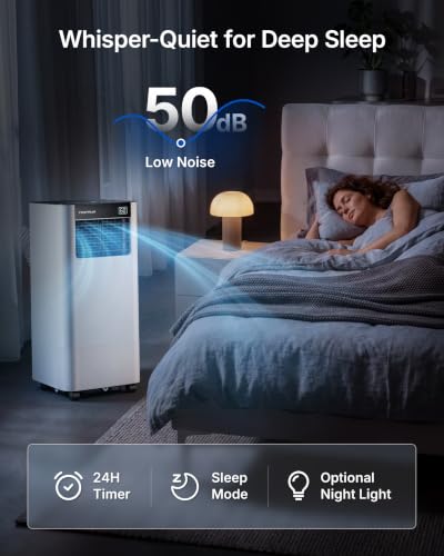 Image of 10,000 BTU Portable Air Conditioner for Rooms up to 450 Sq. Ft. | 50 dB Operation and WiFi, App and Voice Control Support Convenient Everyday Use