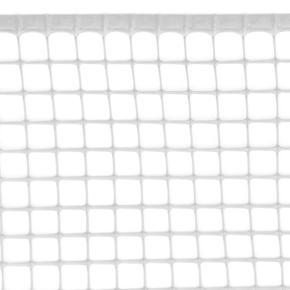 VERDELOOK Rete 10x10 cm Quadra a Bordi Non Taglienti, 1x50 m, Bianco