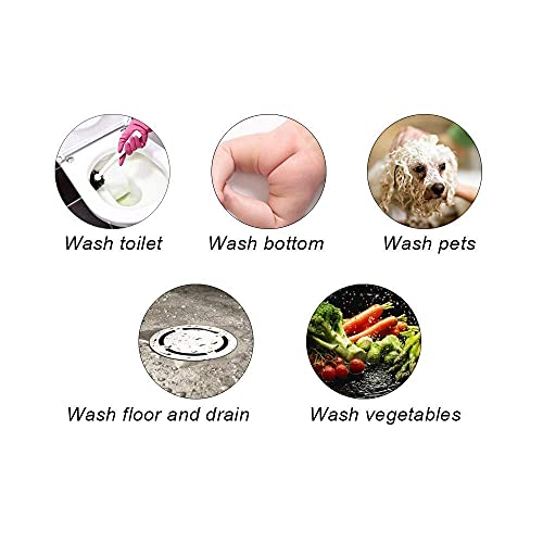 Kit bidet de toilette et douchette wc noire mat avec robinet double commande