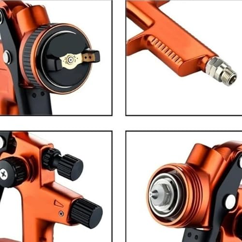 Pistola pulverizadora neumática con aerógrafo de pintura para retoque automotriz 4