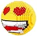 Produktbild Balody Emoticon mit Herzen in den Augen. Abbildung zum Zusammenbau mit Nanoblöcken.