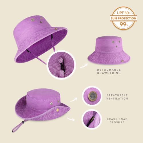 Image of Hot Summer Bucket Hat - Trendy Cotton Sun Hat for Beach, Golf, Fishing