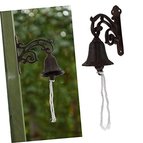 GLSTOY 1 Conjunto De Campainha De Ferro Fundido Sino Montado Parede Sino De Jantar Sinos De Jantar P