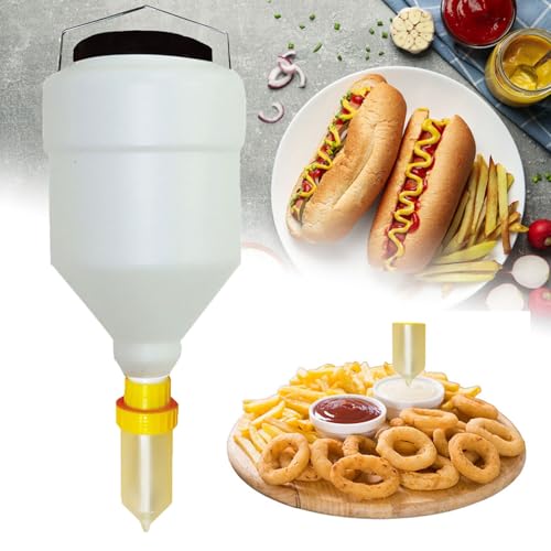 Leak-Proof Sauce Dispenser, 3.5l5.5l Squeeze Bottle for Catering, BBQ, Food Trucks & Restaurants - Refillable, Easy-use, Perfect for Sauces & Dressings 1pcs 5.5L