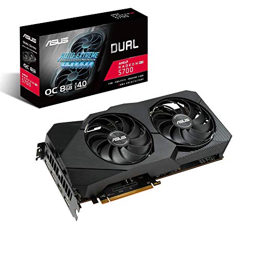 ASUS Dual AMD Radeon RX5700 8GB EVO OC Edition Gaming Grafikkarte (GDDR6 Speicher, PCIe 3.0, 1x HDMI 2.0b, 3X DisplayPort 1.4, Dual-RX5700-O8G-EVO)