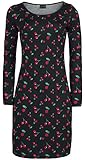 Pussy Deluxe Cherries Slim Damen Sweatkleid, Größe:M