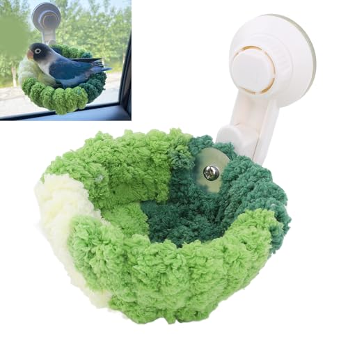 Casa de Pássaros Com Ventosa Forte, Cama de Dormir de Veludo Quente para Janela de Carro de Viagem A